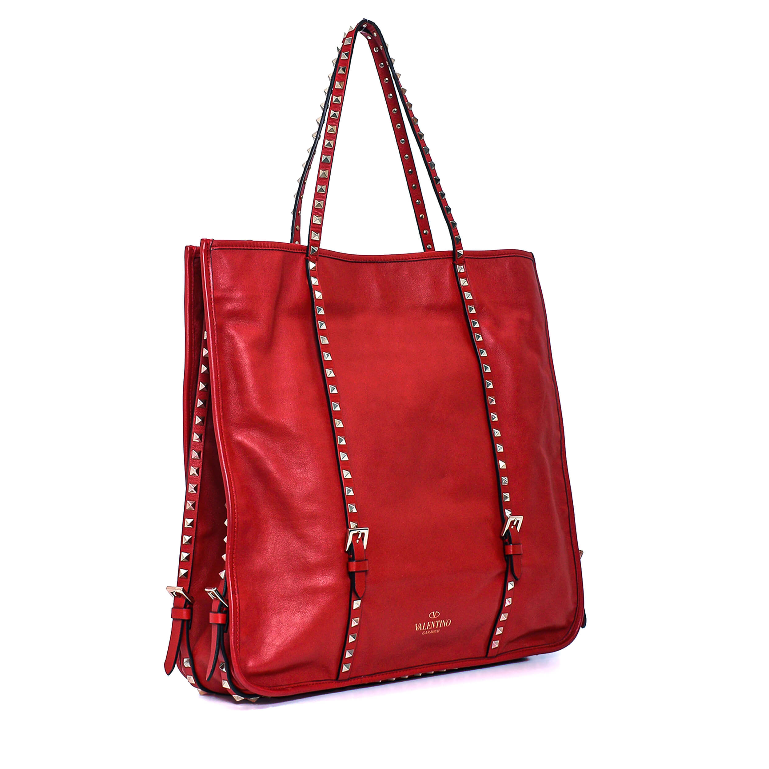 Valentino - Red Leather Rockstud Bag